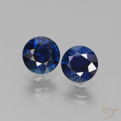 1.14ctw Natural Navy Blue Sapphire, Round, VS
