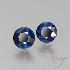 1.14 ctw Blue Sapphire Stones, Natural Sapphire in Diamond-Cut Shape for Sale