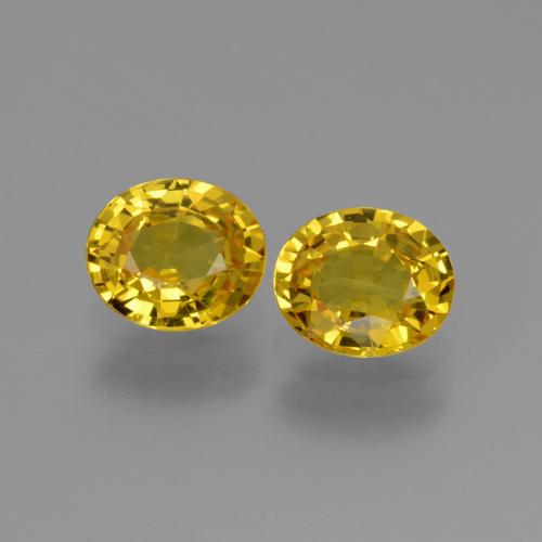 Medium Yellow Sapphire Gem - 0.8ct Oval Facet (ID: 443541)