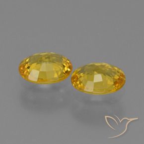 Sapphire Gemstones in 6 x 5 mm Size for Sale, Sapphire Stones in Golden Color