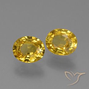 1.49 ctw Golden Sapphire Stones, Natural Sapphire in Oval Facet Shape for Sale
