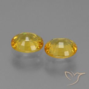 Sapphire Gemstones in 5.9 x 5 mm Size for Sale, Sapphire Stones in Golden Color