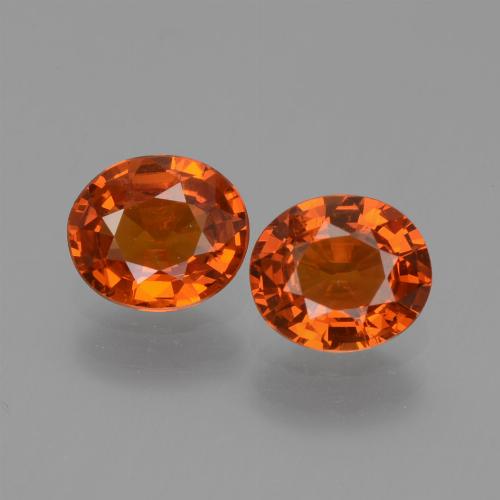 Medium Orange Sapphire Gem - 0.7ct Oval Facet (ID: 443714)