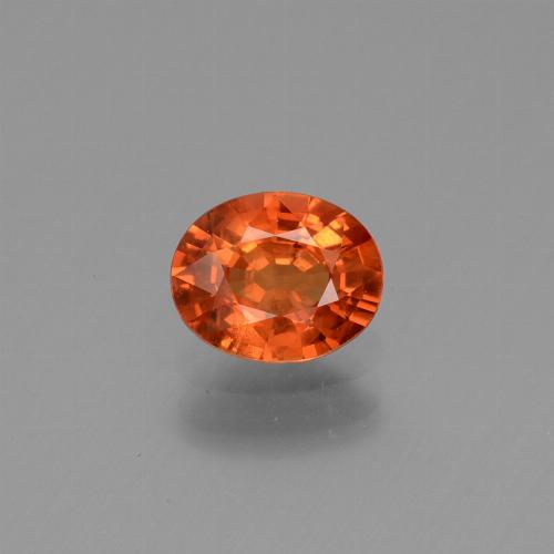 Amber Orange Сапфир Камень - 0.8ct Фасетный Овал (ID: 443737)