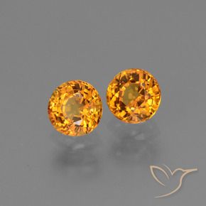 1.32 ctw Golden Sapphire Stones, Natural Sapphire in Round Facet Shape for Sale