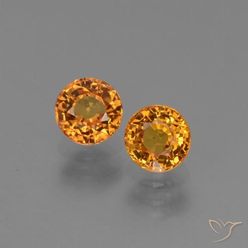 1.38 ct Loose Yellow Sapphire, 4.9 mm Round Cut From Tanzania, Photo A