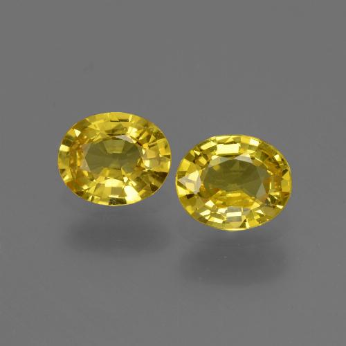 Желтый Сапфир Камень - 0.7ct Фасетный Овал (ID: 443799)