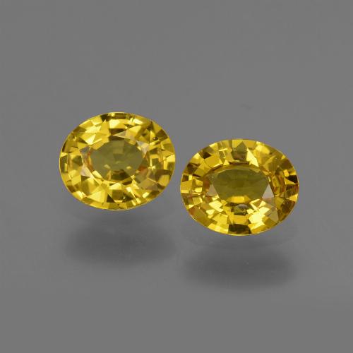 Honey Yellow Sapphire Gem - 0.7ct Oval Facet (ID: 443810)