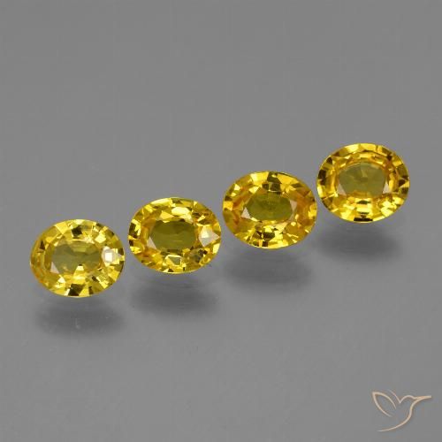 Zafiro amarillo suelto de 2,53 quilates, talla ovalada de 5,8 x 4,8 mm, procedente de Tanzania, Photo A