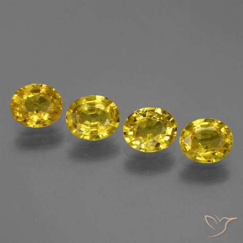 3.00ctw Natural Medium Yellow Sapphire, Oval, VS