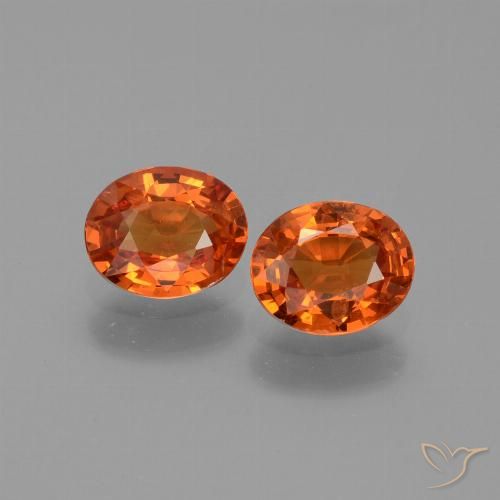 1.38 ct Loose Orange Sapphire, 6 x 4.9 mm Oval Cut From Tanzania, Photo A