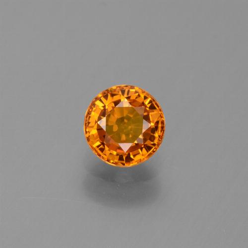 Naranja albaricoque Zafiro Gema - 0.8ct Faceta Redonda (ID: 443972)
