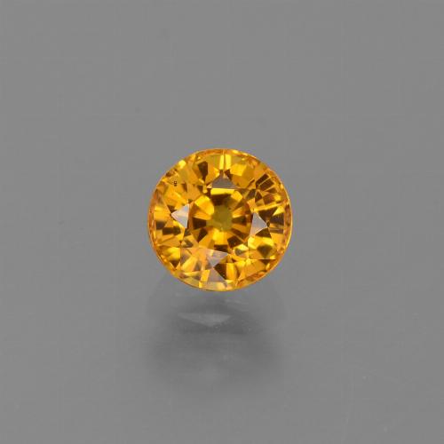 Medium Orange Sapphire Gem - 0.8ct Round Facet (ID: 443974)