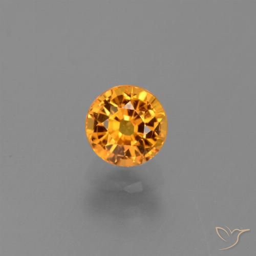 0.84ct Natural Gold Sapphire, Round, VS