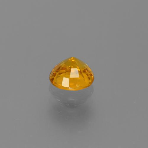 Sapphire Gemstone in 5 mm (calibrated) Size for Sale, Sapphire Stone in Medium Orange Color