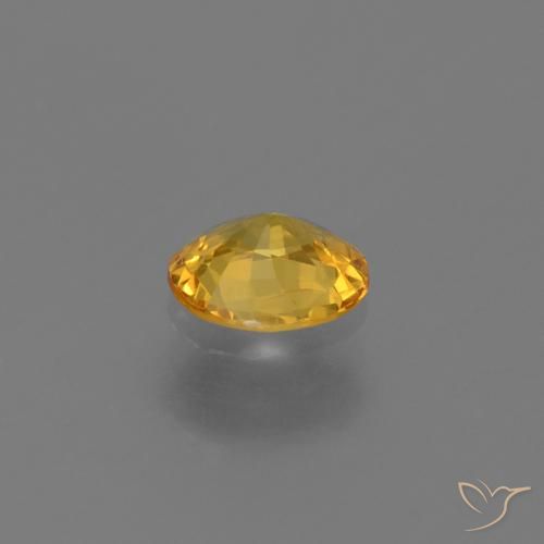 Sapphire Gemstone in 6.1 x 5 mm Size for Sale, Sapphire Stone in Dark Golden Color