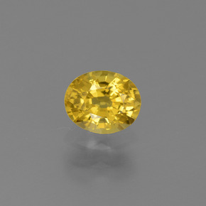 Honey Yellow Sapphire Gem - 0.8ct Oval Facet (ID: 444005)