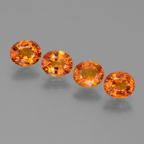 Medium Orange Сапфир Камень - 0.8ct Фасетный Овал (ID: 444044)