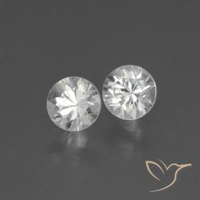 0.75 ctw White Sapphire Stones, Natural Sapphire in Diamond-Cut Shape for Sale