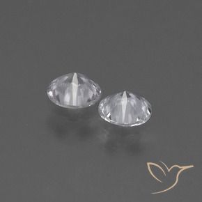 Sapphire Gemstones in 4.2 mm Size for Sale, Sapphire Stones in Clear White Color