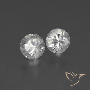 0.77 ctw White Sapphire Stones, Natural Sapphire in Diamond-Cut Shape for Sale