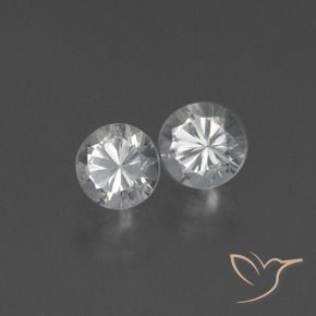 0.78 ctw White Sapphire Stones, Natural Sapphire in Diamond-Cut Shape for Sale