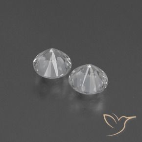 Sapphire Gemstones in 4.3 mm Size for Sale, Sapphire Stones in Clear White Color