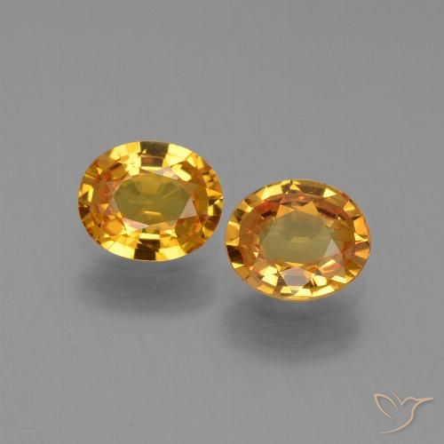 1.26 ct Loose Yellow Sapphire, 6 x 4.9 mm Oval Cut From Tanzania, Photo A
