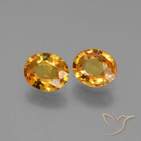 1.26 ctw Golden Sapphire Stones, Natural Sapphire in Oval Facet Shape for Sale