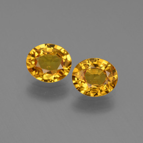 Deep Golden Orange Sapphire Gem - 0.7ct Oval Facet (ID: 444180)