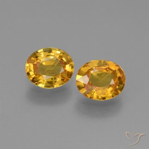 1.4 ct Loose Yellow Sapphire, 6 x 5 mm Oval Cut From Tanzania, Photo A