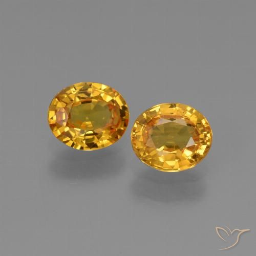 1.41 ct Loose Yellow Sapphire, 5.8 x 4.9 mm Oval Cut From Tanzania, Photo A