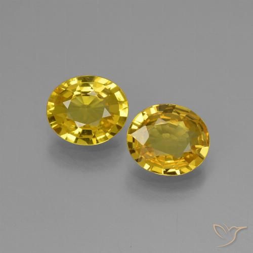 1,3 ct loser gelber Saphir, 5,9 x 5 mm Ovalschliff aus Tansania, Photo A