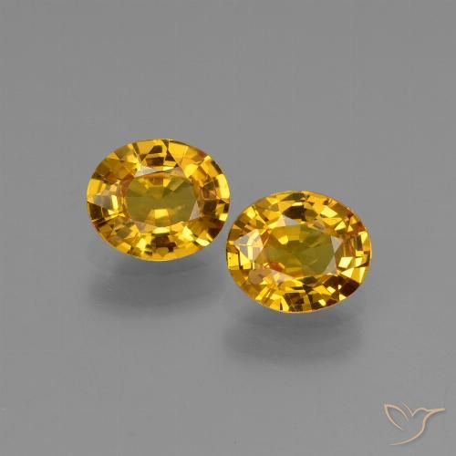 1.32 ct Loose Yellow Sapphire, 5.9 x 4.9 mm Oval Cut From Tanzania, Photo A