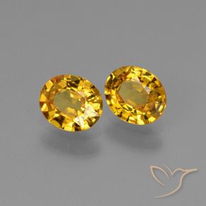 1.32 ctw Golden Sapphire Stones, Natural Sapphire in Oval Facet Shape for Sale