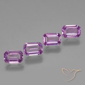 2.41 ctw Purple Sapphire Stones, Natural Sapphire in Octagon Facet Shape for Sale