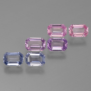 Mehrfarbig Saphir Edelstein - 0.6ct Oktagon facettiert (ID: 444236)
