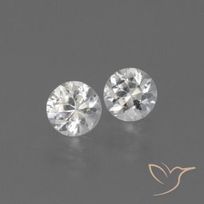 0.83 ctw White Sapphire Stones, Natural Sapphire in Diamond-Cut Shape for Sale