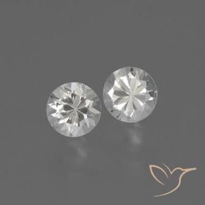 0.77 ctw White Sapphire Stones, Natural Sapphire in Diamond-Cut Shape for Sale