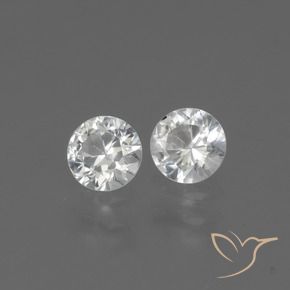 0.73 ctw White Sapphire Stones, Natural Sapphire in Diamond-Cut Shape for Sale