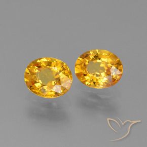 1.64 ctw Golden Sapphire Stones, Natural Sapphire in Oval Facet Shape for Sale
