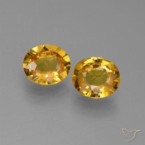 1.33 ct Loose Yellow Sapphire, 6 x 5.1 mm Oval Cut From Tanzania, Photo A