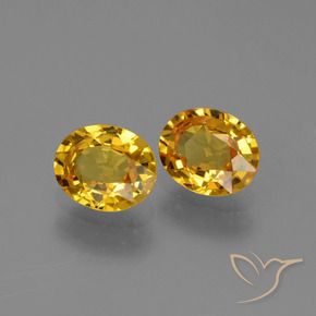 1.43 ctw Golden Sapphire Stones, Natural Sapphire in Oval Facet Shape for Sale