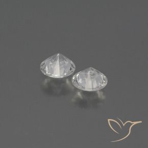 Sapphire Gemstones in 4.4 mm Size for Sale, Sapphire Stones in Clear White Color