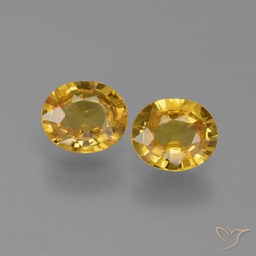 1.44 ct Loose Yellow Sapphire, 6.1 x 5.2 mm Oval Cut From Tanzania, Photo A