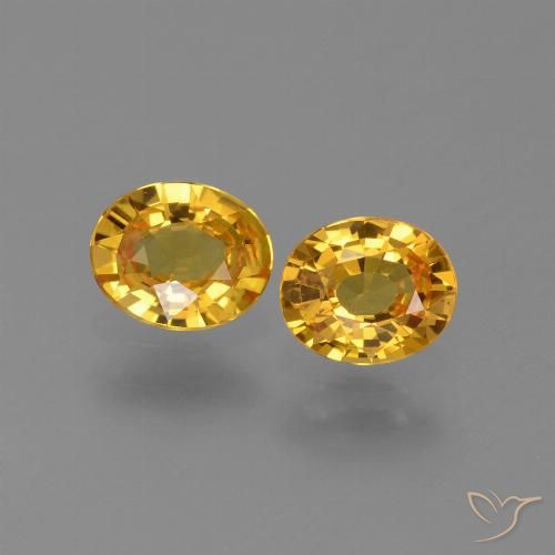 1.3 ct Yellow Sapphire, 5.8 x 4.8 mm Oval Cut From Tanzania, Photo A