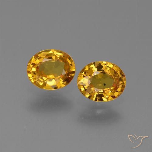 1.3 ct Loose Yellow Sapphire, 5.8 x 4.9 mm Oval Cut From Tanzania, Photo A