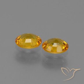 Sapphire Gemstones in 5.8 x 4.9 mm Size for Sale, Sapphire Stones in Dark Golden Color