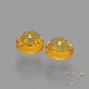 Sapphire Gemstones in 5 mm (calibrated) Size for Sale, Sapphire Stones in Dark Golden Color