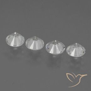 Sapphire Gemstones in 4.5 mm (calibrated) Size for Sale, Sapphire Stones in White Color